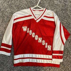 Kids WI Badger hockey jersey